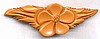 BP156 butterscotch bakelite flower pin